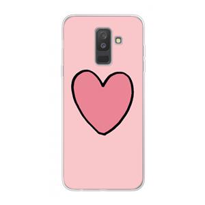 CaseCompany Hartje: Samsung Galaxy A6 Plus (2018) Transparant Hoesje