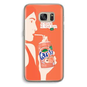 CaseCompany Peach please!: Samsung Galaxy S7 Transparant Hoesje