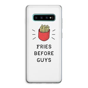 CaseCompany Fries before guys: Samsung Galaxy S10 Plus Transparant Hoesje