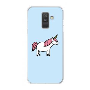 CaseCompany Eenhoorn: Samsung Galaxy A6 Plus (2018) Transparant Hoesje