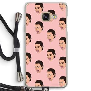 CaseCompany Ugly Cry Call: Samsung Galaxy A3 (2016) Transparant Hoesje met koord