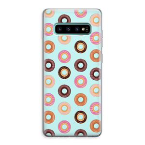 CaseCompany Donuts: Samsung Galaxy S10 Plus Transparant Hoesje