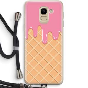 CaseCompany Ice cream: Samsung Galaxy J6 (2018) Transparant Hoesje met koord