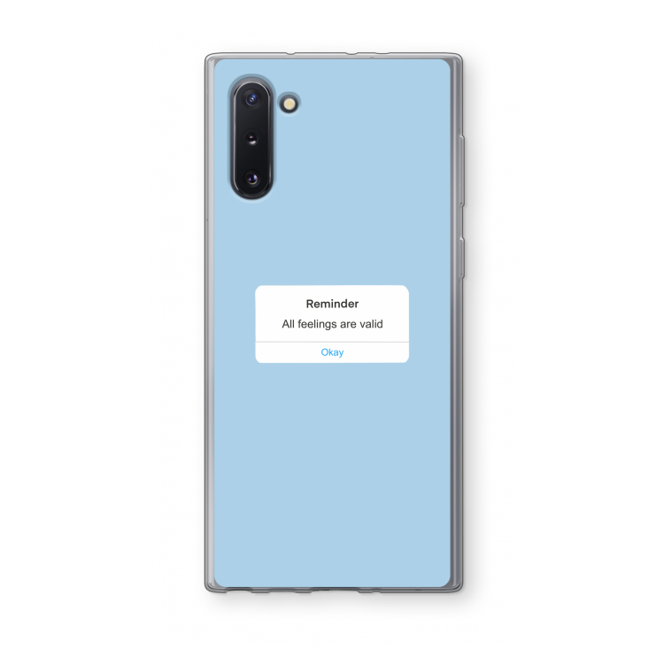CaseCompany Reminder: Samsung Galaxy Note 10 Transparant Hoesje