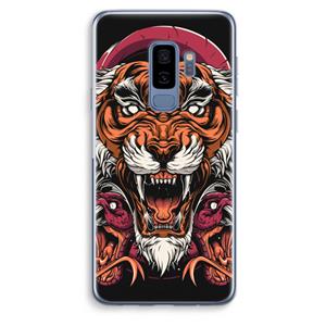 CaseCompany Tiger and Rattlesnakes: Samsung Galaxy S9 Plus Transparant Hoesje