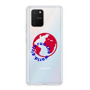 CaseCompany Run The World: Samsung Galaxy S10 Lite Transparant Hoesje