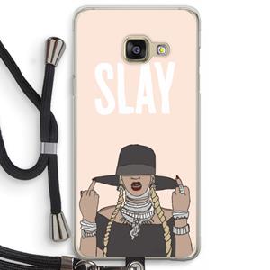 CaseCompany Slay All Day: Samsung Galaxy A3 (2016) Transparant Hoesje met koord