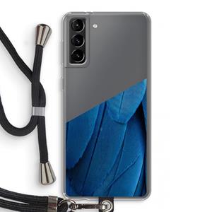 CaseCompany Pauw: Samsung Galaxy S21 Plus Transparant Hoesje met koord