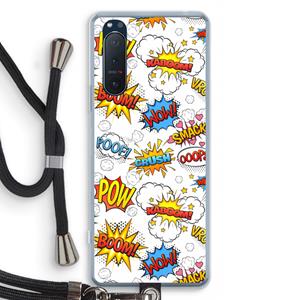 CaseCompany Pow Smack: Sony Xperia 5 II Transparant Hoesje met koord
