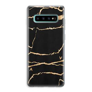 CaseCompany Gouden marmer: Samsung Galaxy S10 Plus Transparant Hoesje