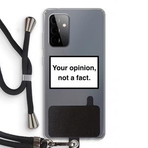 CaseCompany Your opinion: Samsung Galaxy A72 5G Transparant Hoesje met koord