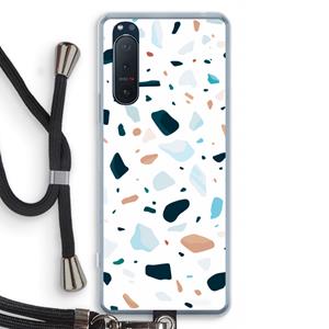 CaseCompany Terrazzo N°13: Sony Xperia 5 II Transparant Hoesje met koord