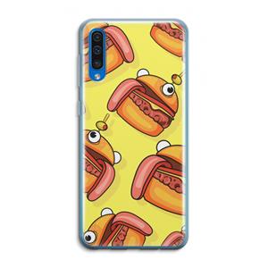 CaseCompany Hamburger: Samsung Galaxy A50 Transparant Hoesje