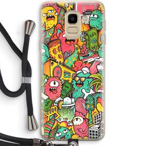 CaseCompany Vexx City: Samsung Galaxy J6 (2018) Transparant Hoesje met koord
