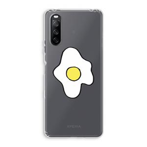 CaseCompany Spiegelei: Sony Xperia 10 III Transparant Hoesje