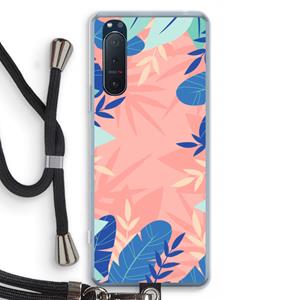CaseCompany Tropisch: Sony Xperia 5 II Transparant Hoesje met koord