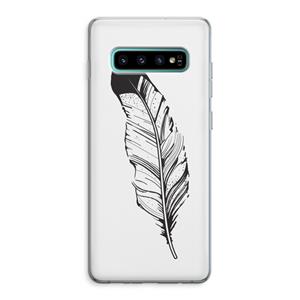 CaseCompany Pluim: Samsung Galaxy S10 Plus Transparant Hoesje