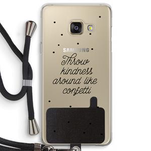 CaseCompany Confetti: Samsung Galaxy A3 (2016) Transparant Hoesje met koord