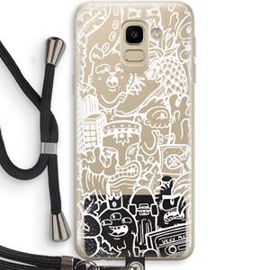 CaseCompany Vexx Mixtape #2: Samsung Galaxy J6 (2018) Transparant Hoesje met koord