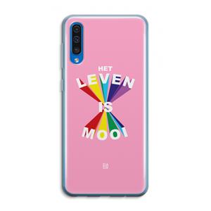 CaseCompany Het Leven Is Mooi: Samsung Galaxy A50 Transparant Hoesje