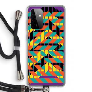 CaseCompany Skew Bee 2: Samsung Galaxy A72 5G Transparant Hoesje met koord