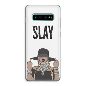 CaseCompany Slay All Day: Samsung Galaxy S10 Plus Transparant Hoesje