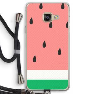 CaseCompany Watermeloen: Samsung Galaxy A3 (2016) Transparant Hoesje met koord