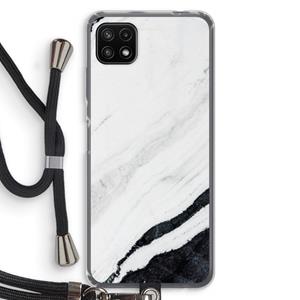 CaseCompany Elegante marmer: Samsung Galaxy A22 5G Transparant Hoesje met koord