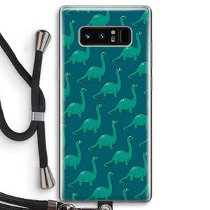 CaseCompany Diplodocus: Samsung Galaxy Note 8 Transparant Hoesje met koord