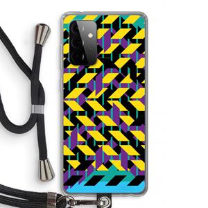 CaseCompany Skew Bee 3: Samsung Galaxy A72 5G Transparant Hoesje met koord