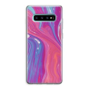 CaseCompany Paarse stroom: Samsung Galaxy S10 Plus Transparant Hoesje