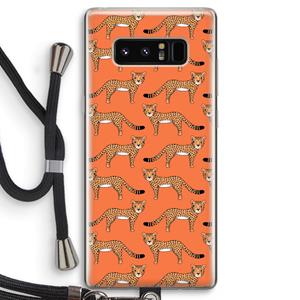 CaseCompany Cheetah: Samsung Galaxy Note 8 Transparant Hoesje met koord