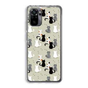 CaseCompany Katten: Xiaomi Redmi Note 10 Pro Transparant Hoesje