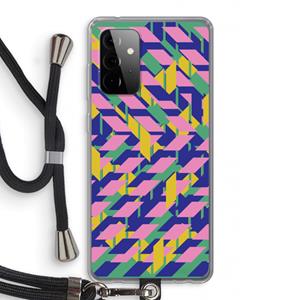 CaseCompany Skew Blush 1: Samsung Galaxy A72 5G Transparant Hoesje met koord