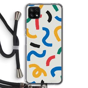 CaseCompany Illustratieve pop 2: Samsung Galaxy A22 5G Transparant Hoesje met koord