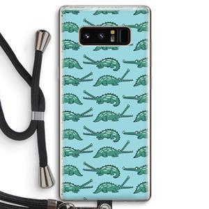 CaseCompany Kroko: Samsung Galaxy Note 8 Transparant Hoesje met koord