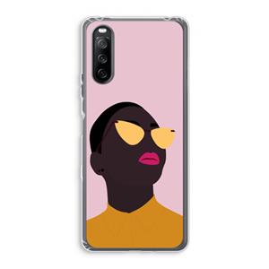 CaseCompany Yellow glasses: Sony Xperia 10 III Transparant Hoesje