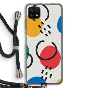 CaseCompany Illustratieve pop 3: Samsung Galaxy A22 5G Transparant Hoesje met koord