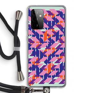 CaseCompany Skew Blush 3: Samsung Galaxy A72 5G Transparant Hoesje met koord