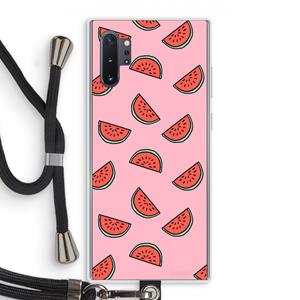 CaseCompany Watermeloen: Samsung Galaxy Note 10 Plus Transparant Hoesje met koord