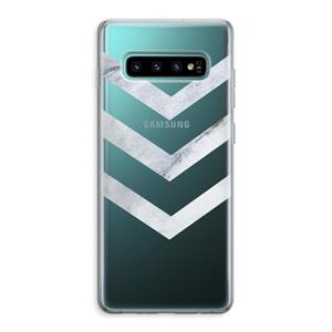 CaseCompany Marmeren pijlen: Samsung Galaxy S10 Plus Transparant Hoesje