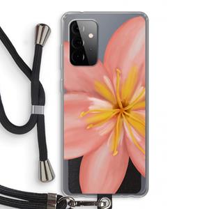 CaseCompany Pink Ellila Flower: Samsung Galaxy A72 5G Transparant Hoesje met koord