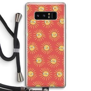CaseCompany Zon: Samsung Galaxy Note 8 Transparant Hoesje met koord