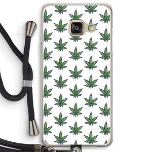 CaseCompany Weed: Samsung Galaxy A3 (2016) Transparant Hoesje met koord