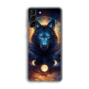 CaseCompany Wolf Dreamcatcher: Samsung Galaxy S21 Plus Transparant Hoesje