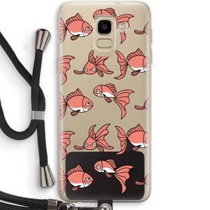 CaseCompany Blub: Samsung Galaxy J6 (2018) Transparant Hoesje met koord