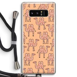 CaseCompany Kameel: Samsung Galaxy Note 8 Transparant Hoesje met koord