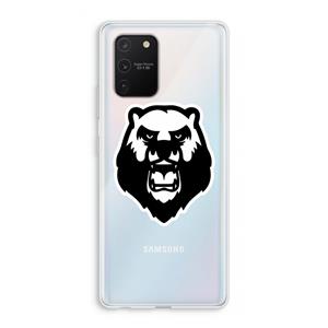 CaseCompany Angry Bear (white): Samsung Galaxy S10 Lite Transparant Hoesje