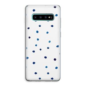 CaseCompany Blauwe stippen: Samsung Galaxy S10 Plus Transparant Hoesje