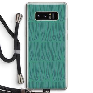 CaseCompany Swirls: Samsung Galaxy Note 8 Transparant Hoesje met koord